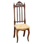 A Late 19th Century rosewood Bobbin Turn side chair, circa 1880. 7