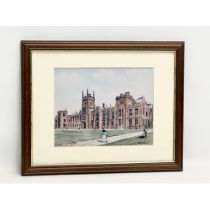 A limited edition signed print of Queen College, Belfast. By B. McCullough. 210/500. 39x32cm