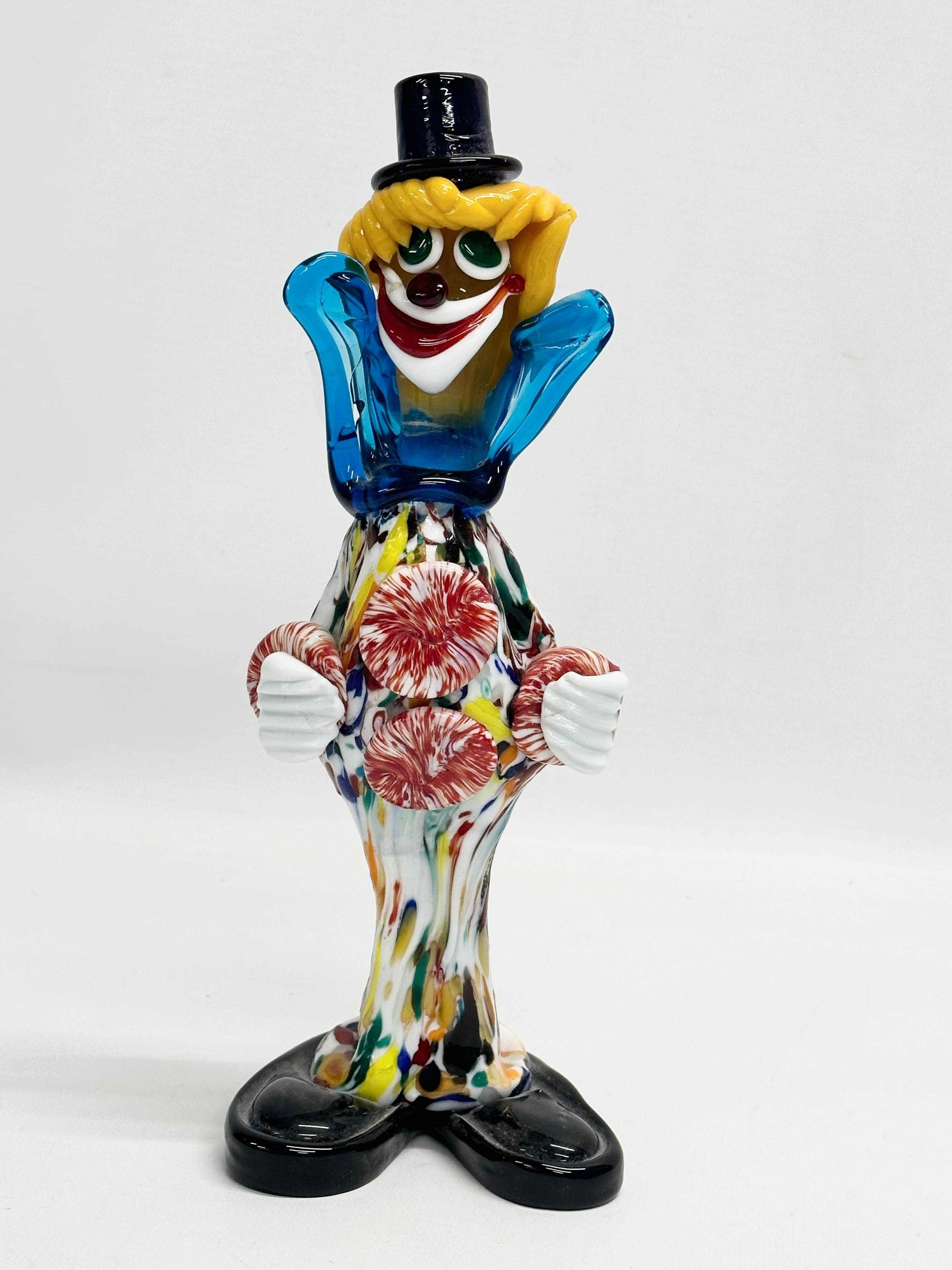 3 Mid 20th Century Venetian Murano glass clowns. 29cm. - Image 5 of 5