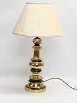 A large vintage brass table lamp. 70cm