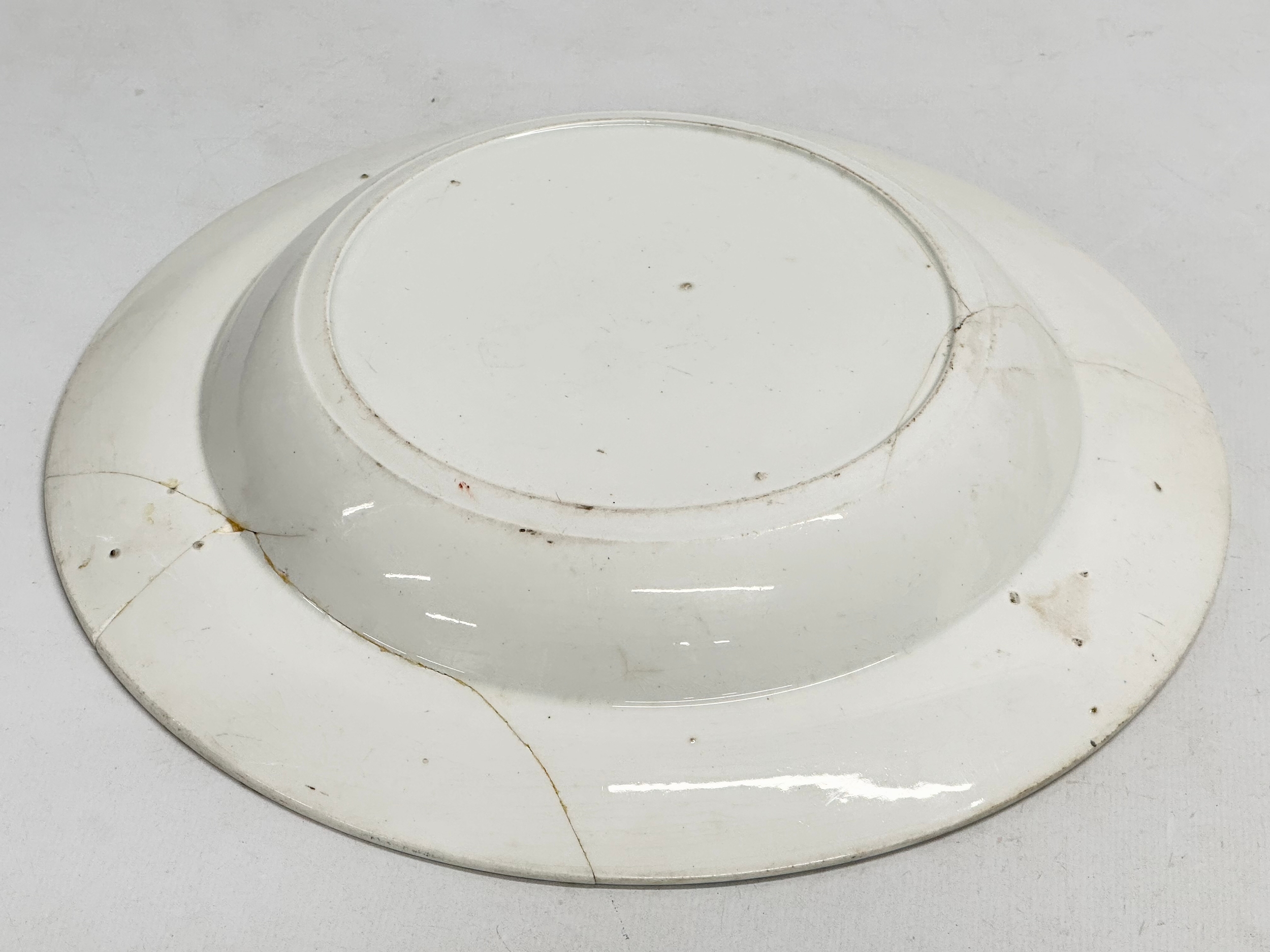 A collection of early/mid 19th century earthenware pottery. Large Italian bowl 30x6.5cm, circa - Image 8 of 15
