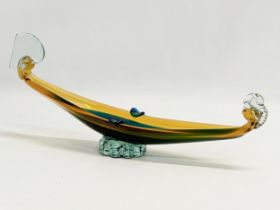 A 20th Century Murano Glass Gondola bowl. 1960-1970. 37cm