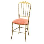 A Mid 20th Century Italian brass ‘Chiavari’ side chair.