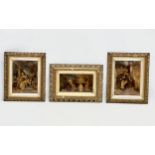 3 Late 19th Century gilt framed crystoleums in Early 20th Century frames. 31x38cm