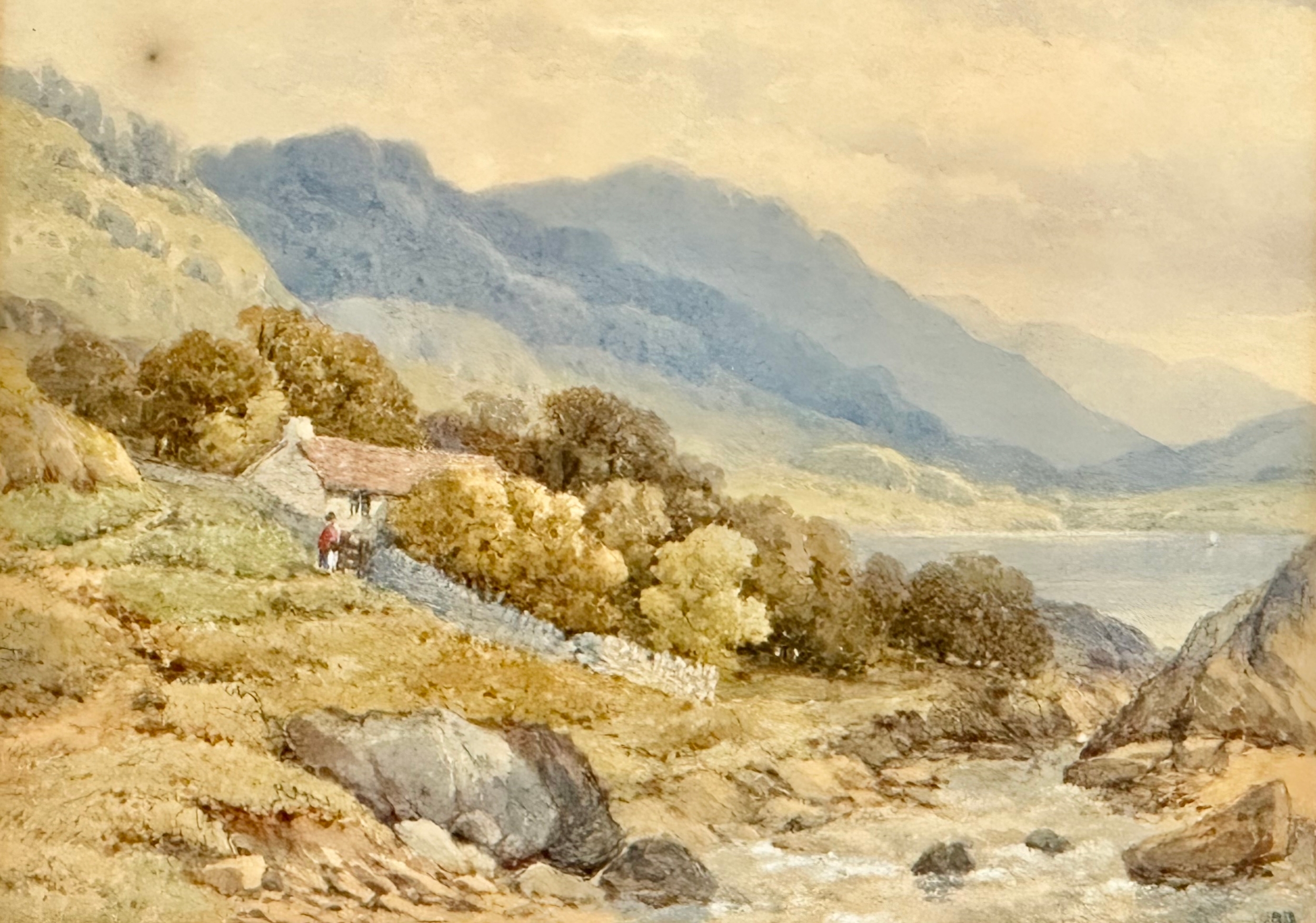 A watercolour drawing by Edwin Aaron Penley (1826-1893) dated 1889. In original gilt frame. 19. - Image 2 of 5