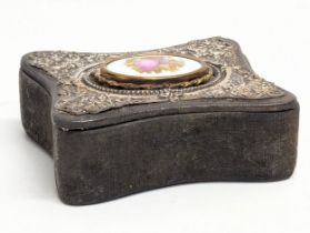 An early 20th century silver mounted trinket box. Birmingham, 1906. 9.5x8x3.5cm