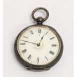An early 20th century silver pocket watch. Birmingham, 1911.