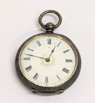 An early 20th century silver pocket watch. Birmingham, 1911.