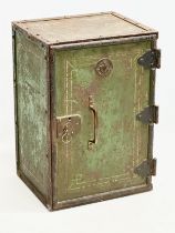 A Late 19th Century campaign safe with North Irish Horse Regiment plaque. 31 x 25.5 x 46cm