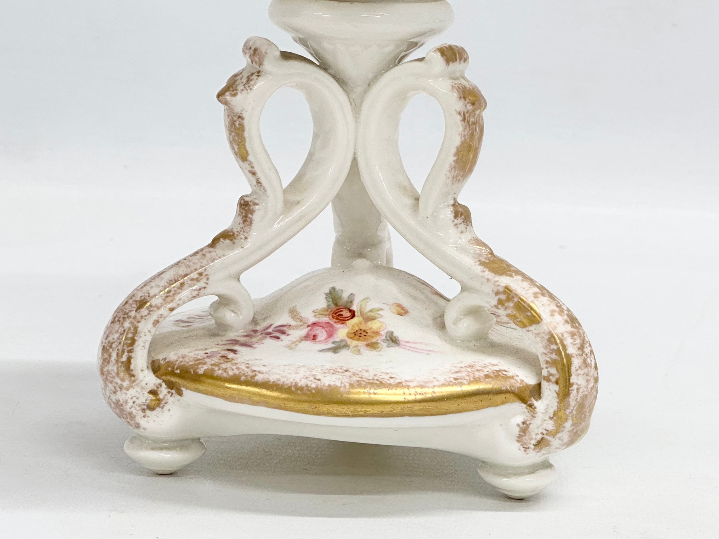 A Late 19th Century hand painted gilt compote. 18x15x15.5cm - Image 3 of 8