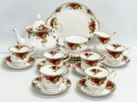 A 22 piece Royal Albert ‘Old Country Roses’ tea service. With teapot.