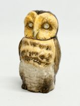 A Late 19th Century Conta & Boehme owl salt. 9.5cm