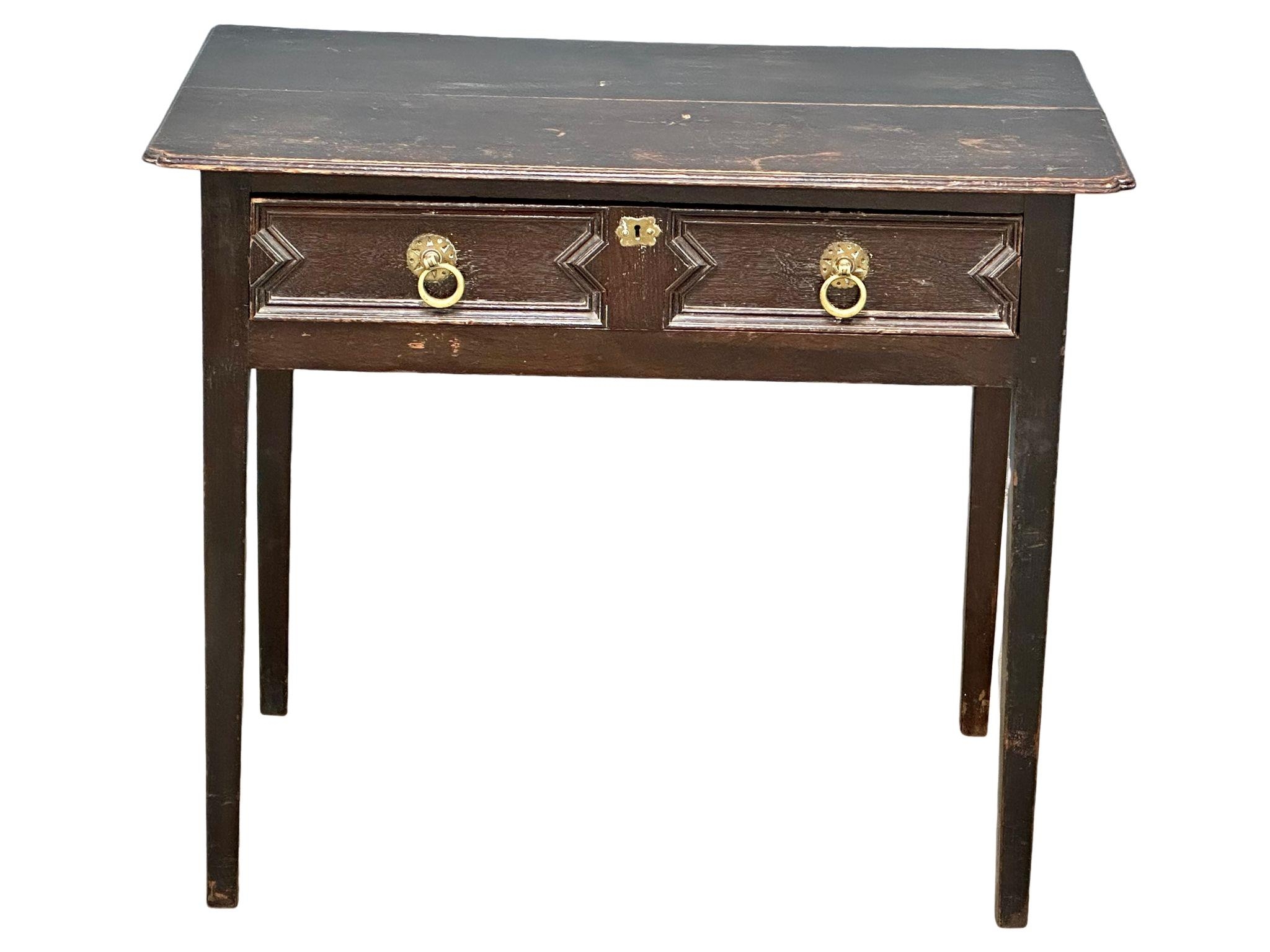 A Mid 19th century oak side table in the 17th century style. Circa 1830-1850. 89x53x75cm 1 - Image 4 of 8