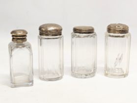 A quantity of late 19th / early 20th century silver vanity items, including a silver brush by Walker