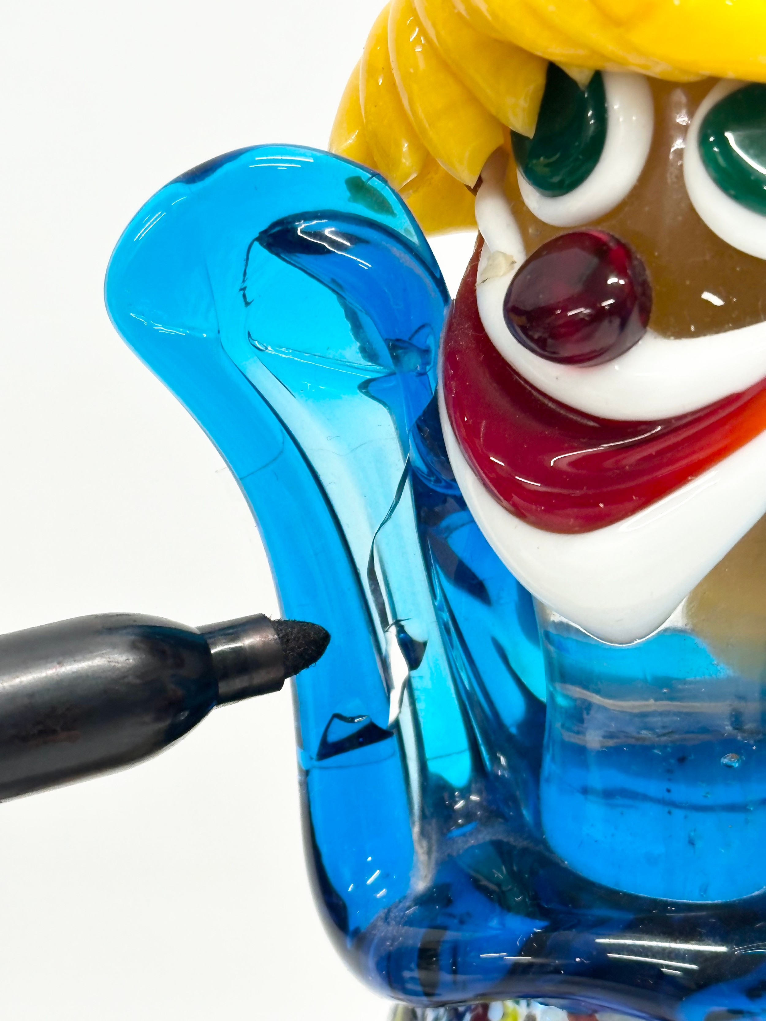 3 Mid 20th Century Venetian Murano glass clowns. 29cm. - Image 2 of 5