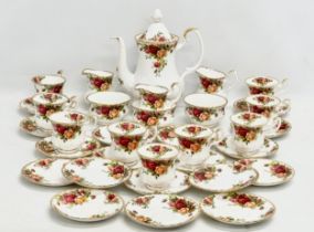 A 34 piece Royal Albert ‘Old Country Roses’ coffee service. Coffee pot, 9 coffee cups 9.5x7.5x9.5cm.