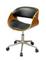 An Eames style swivel desk chair.