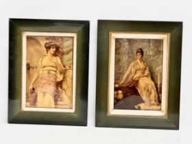 2 Late 19th Century crystoleum pictures. 30x38cm