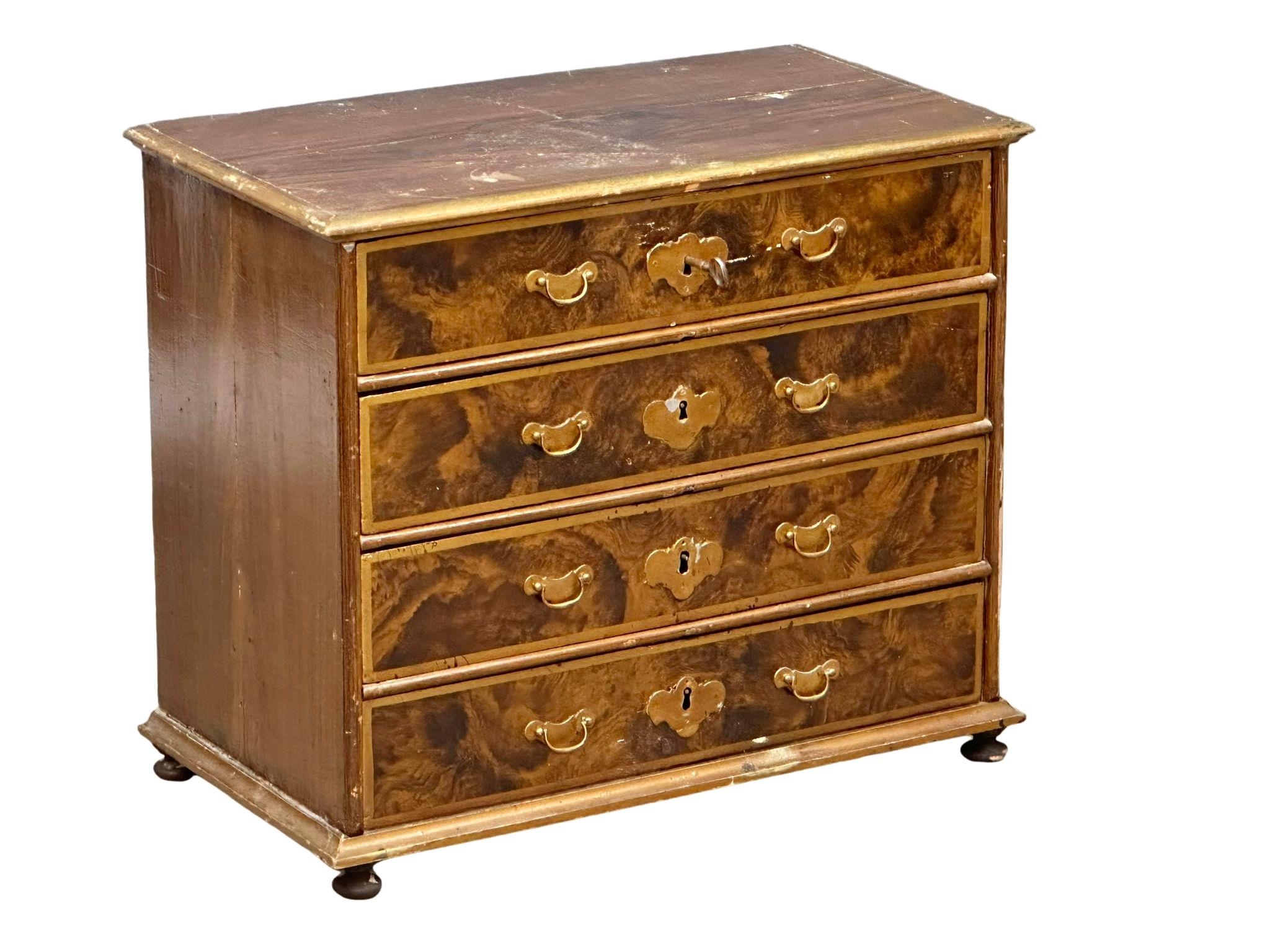 A Late 18th Century North European scumbled pine chest of drawers. Circa 1780-1800. 73x38x62cm. - Image 8 of 8