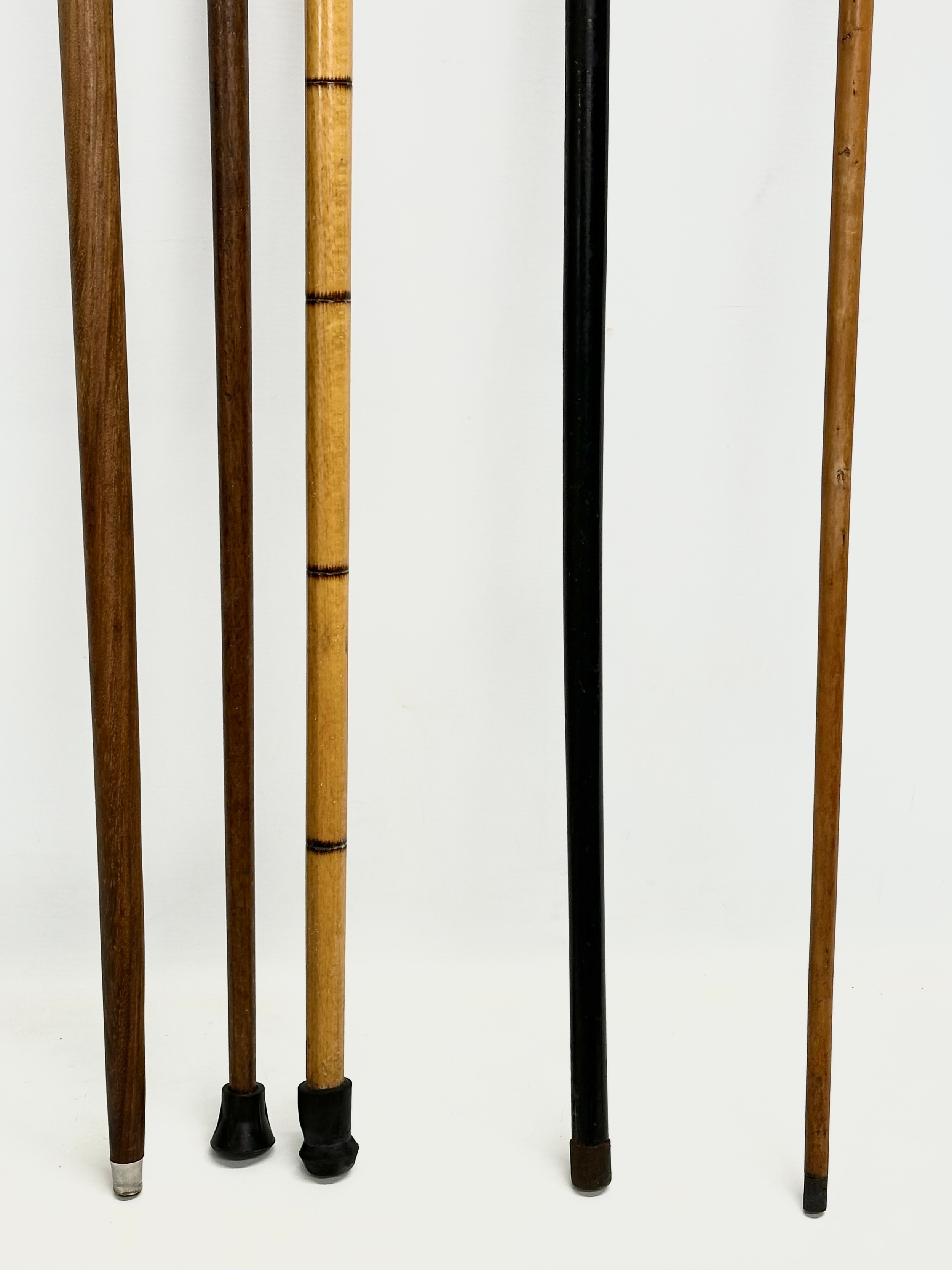 5 good quality vintage walking sticks. Largest 93cm - Image 3 of 3