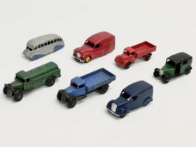 A collection of vintage Dinky model cars.