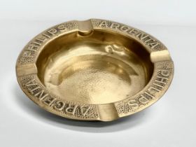 An Early/Mid 20th Century Philips Argenta brass advertising ashtray. 19cm.