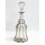 A large Early 19th Century American glass decanter. Circa 1820-1850. 35.5cm