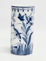 An Early 20th Century cylinder vase with unusual cross swords mark. 8x16.5cm