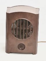 An Art Deco Bakelite fan heater. G.E.C. The General Electric Co LTD. 26x17x37cm