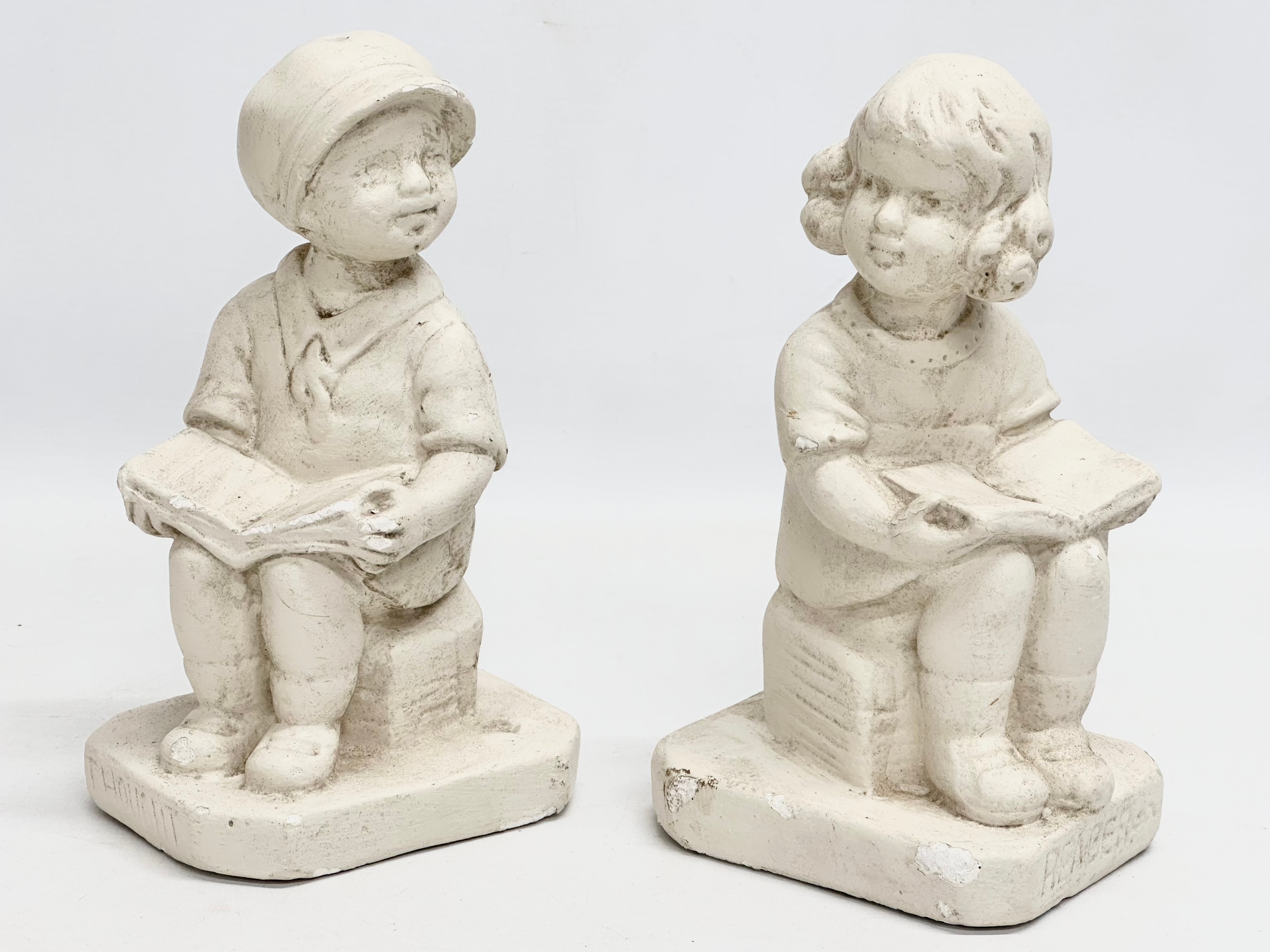 A large early 20th century ‘His First Love’ figurine, with a pair of early 20th century ‘Thought & - Image 5 of 8