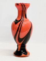 A large Murano glass vase designed by Carlo Moretti. 14x37cm