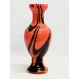 A large Murano glass vase designed by Carlo Moretti. 14x37cm