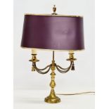 A brass table lamp with draped rope design. 38x28x58cm