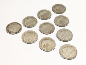 A quantity of 1928 Irish silver Florins / Floirin, Irish / Éire Free State. Total weight 110g