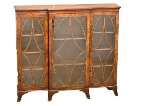 An Early 20th Century Georgian style mahogany bookcase with astragal glazed doors and adjustable