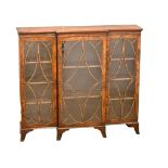 An Early 20th Century Georgian style mahogany bookcase with astragal glazed doors and adjustable