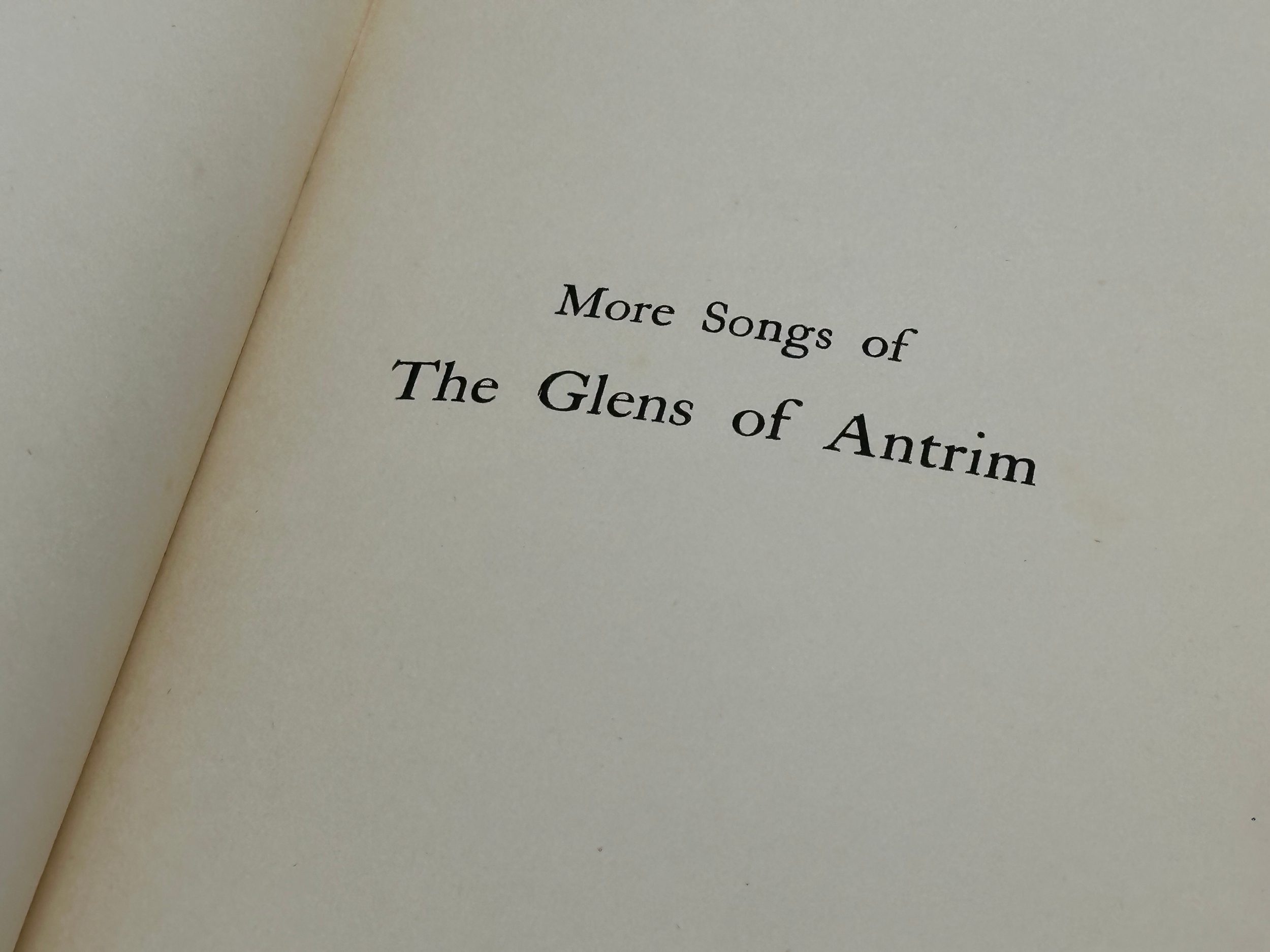 An Early 20th Century First Edition book on More Songs of the Glens of Antrim by Moira O’Neill. - Image 4 of 5