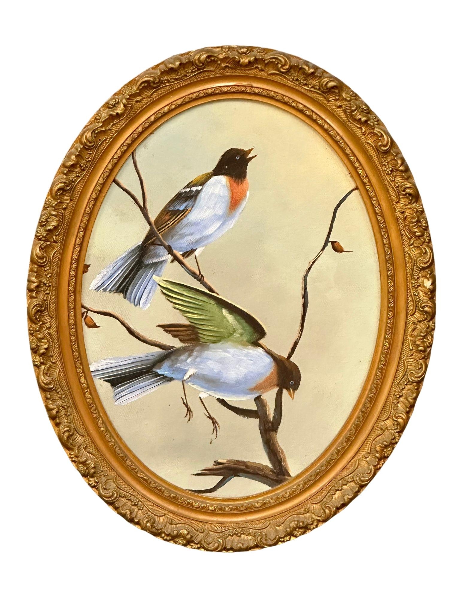 An Early 20th Century oil painting on board in gilt frame. 39x48.5cm