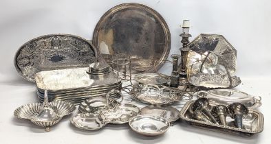 A quantity of 19th Century / 20th Century silver plate, including Walker & Hall.