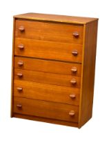 A Mid Century teak ‘Cantata’ chest of drawers designed by John & Sylvia Reid for Stag. 1960’s. ‘