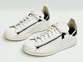 A pair of Adidas Y-3 Yohji Yamamoto Stan Smith zip trainers. UK size 7.