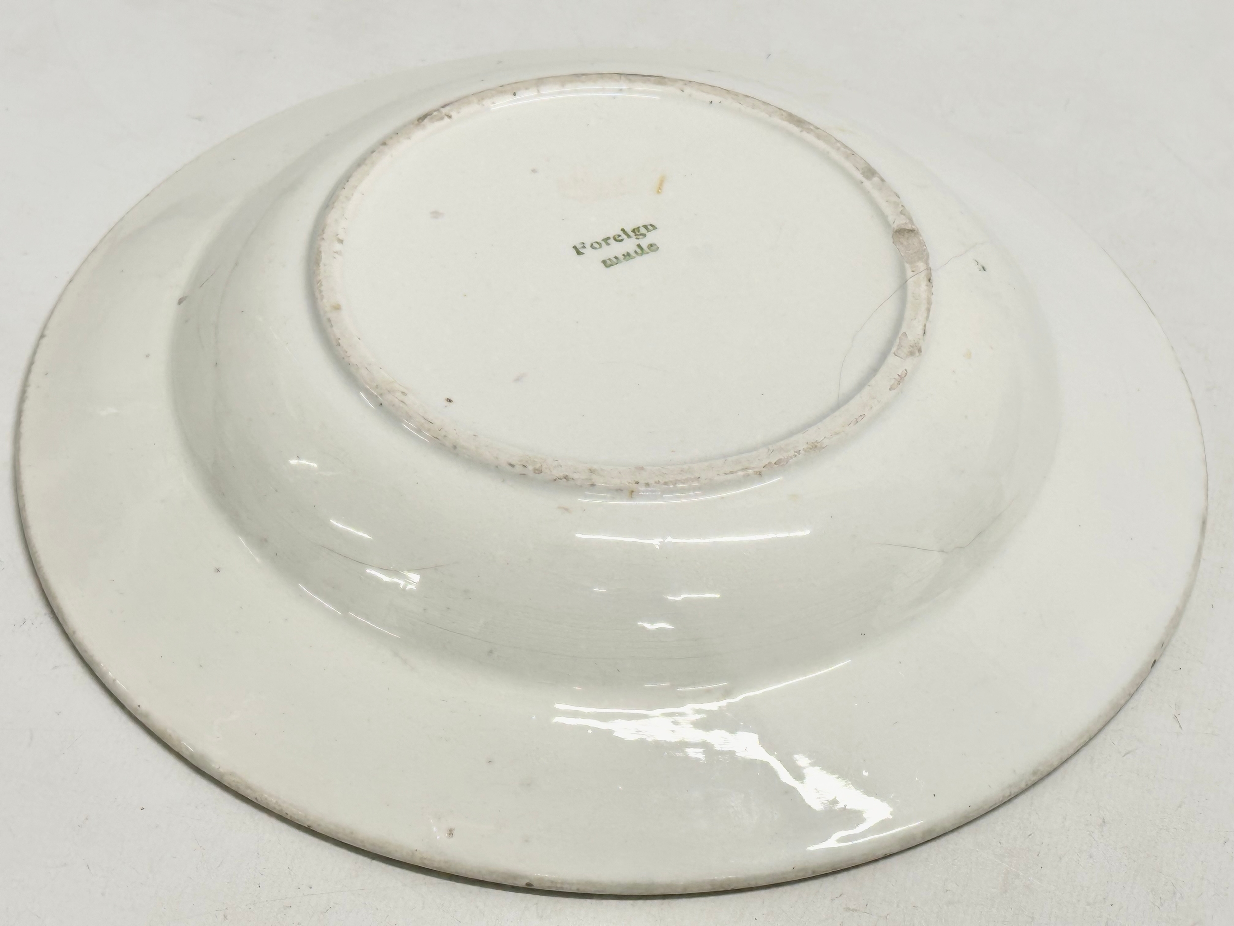 A collection of early/mid 19th century earthenware pottery. Large Italian bowl 30x6.5cm, circa - Image 10 of 15