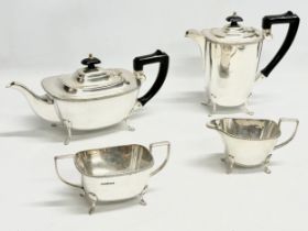 A 4 piece silver plated tea service. D&S. G silversmiths.