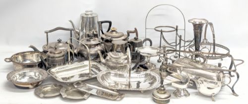 A large quantity of 19th Century and Early 20th Century silver plate