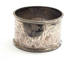 An early 20th century silver napkin ring by Martin, Hall & Co (Richard Martin & Ebenezer Hall)