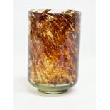 A Mid 20th Century ‘Tortoiseshell’ glass vase by Mdina. 11.5x17.5cm