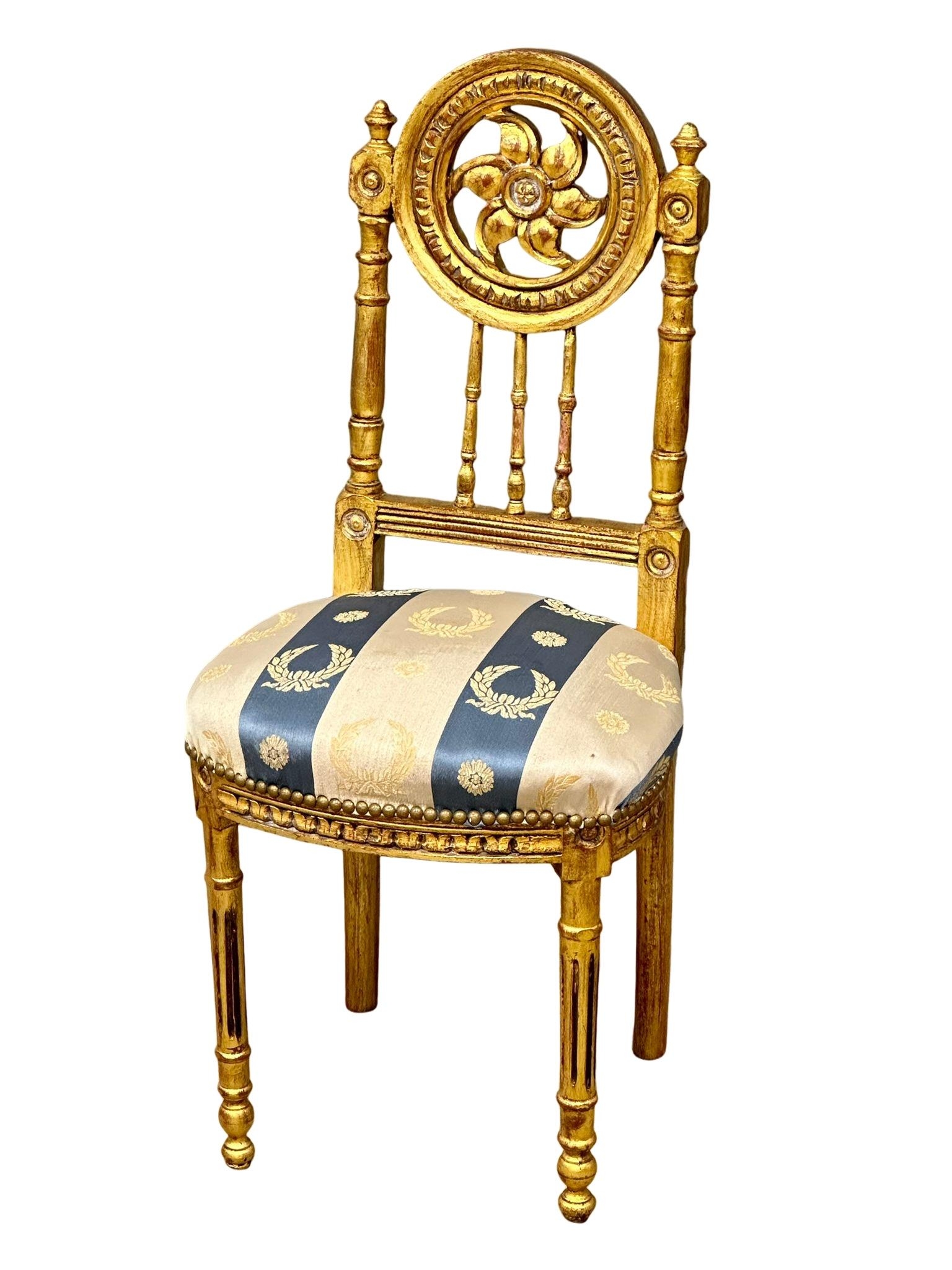 A French style gilt side chair.