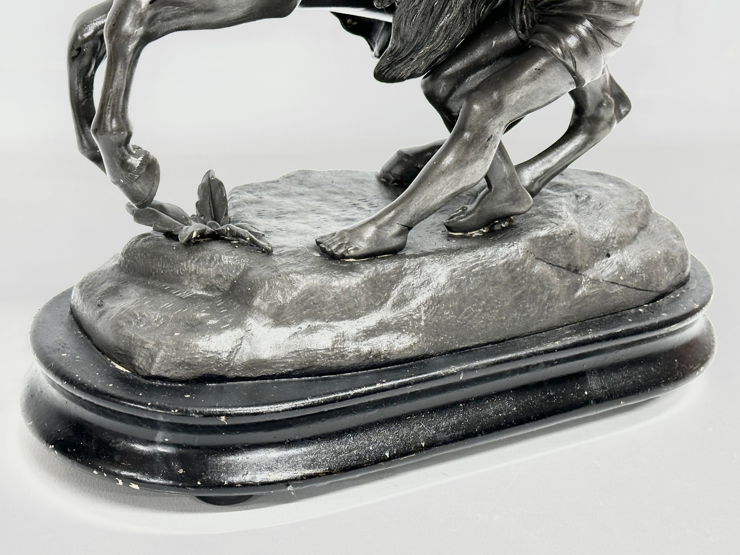 A Late 19th Century Spelter Marley Horse figure. Circa 1880-1900. 27x14x31cm - Bild 3 aus 5