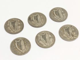 A quantity of 1930 Irish, Éire Free State silver Half Crown coins. Total weight 83g.