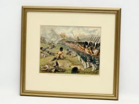 A late 19th century chromolithograph of the Battle of Alma, 1854. The Advance of the 93rd Sutherland